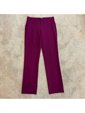 Zara purple straight leg trouser dress pants Sz S NWT classy career business